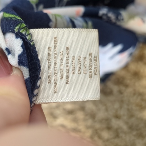 Nordstrom Love, Fire navy floral sleeveless v neck midi dress - Picture 7 of 7